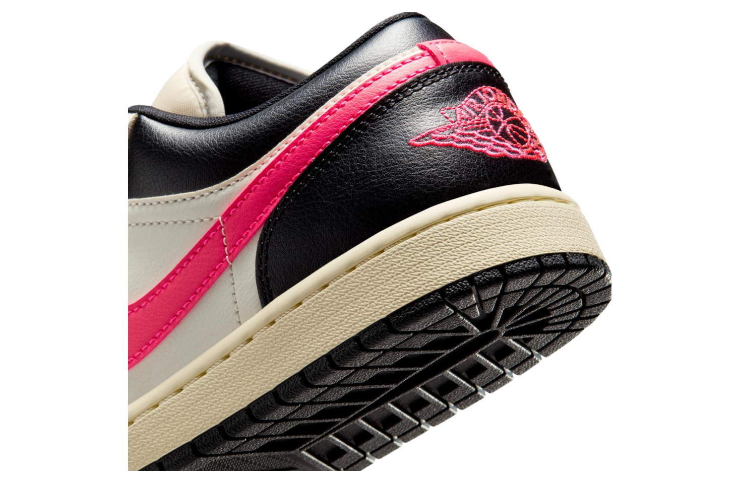 Air Jordan 1 Low Pale Ivory / Black / Racer Pink