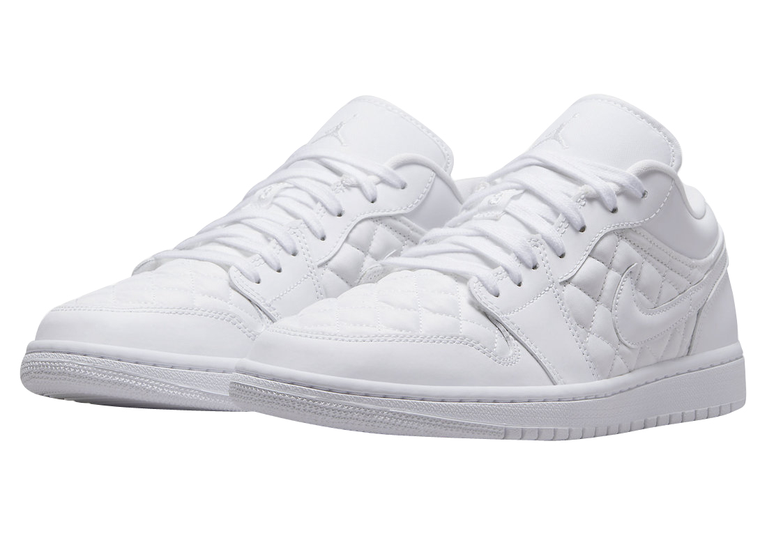 Air Jordan 1 Low Quilted Triple White