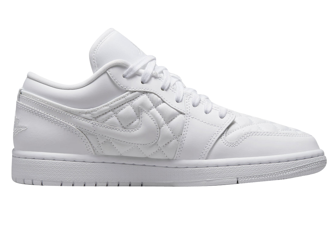 Air Jordan 1 Low Quilted Triple White