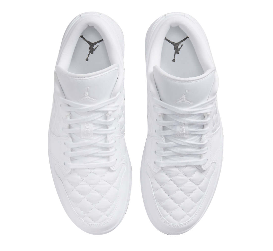 Air Jordan 1 Low Quilted Triple White