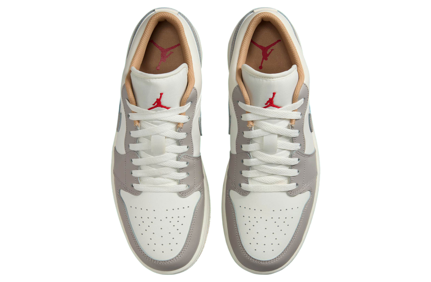 Air Jordan 1 Low Sail / Fire Red - May 2025 - 553558-169