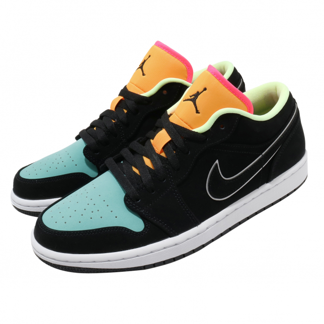 Air Jordan 1 Low SE Black Aurora Green 