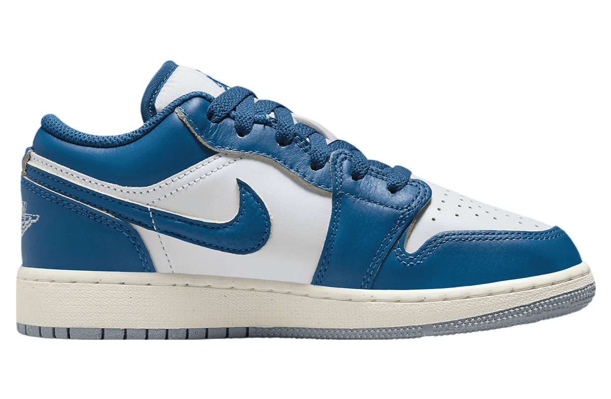 Air Jordan 1 Low SE GS White / Blue Grey / Industrial Blue