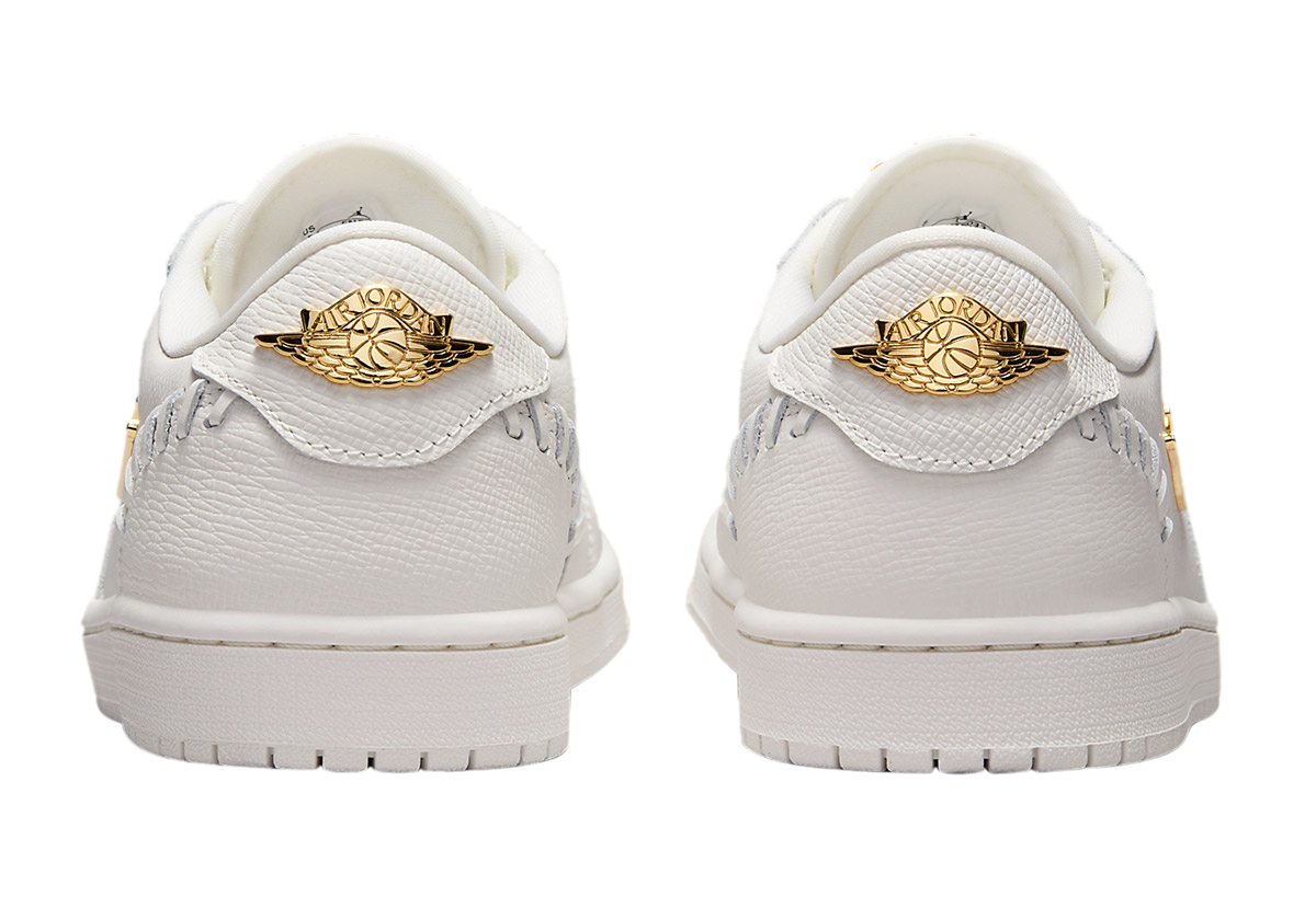 wmns air jordan 1 low se white metallic gold