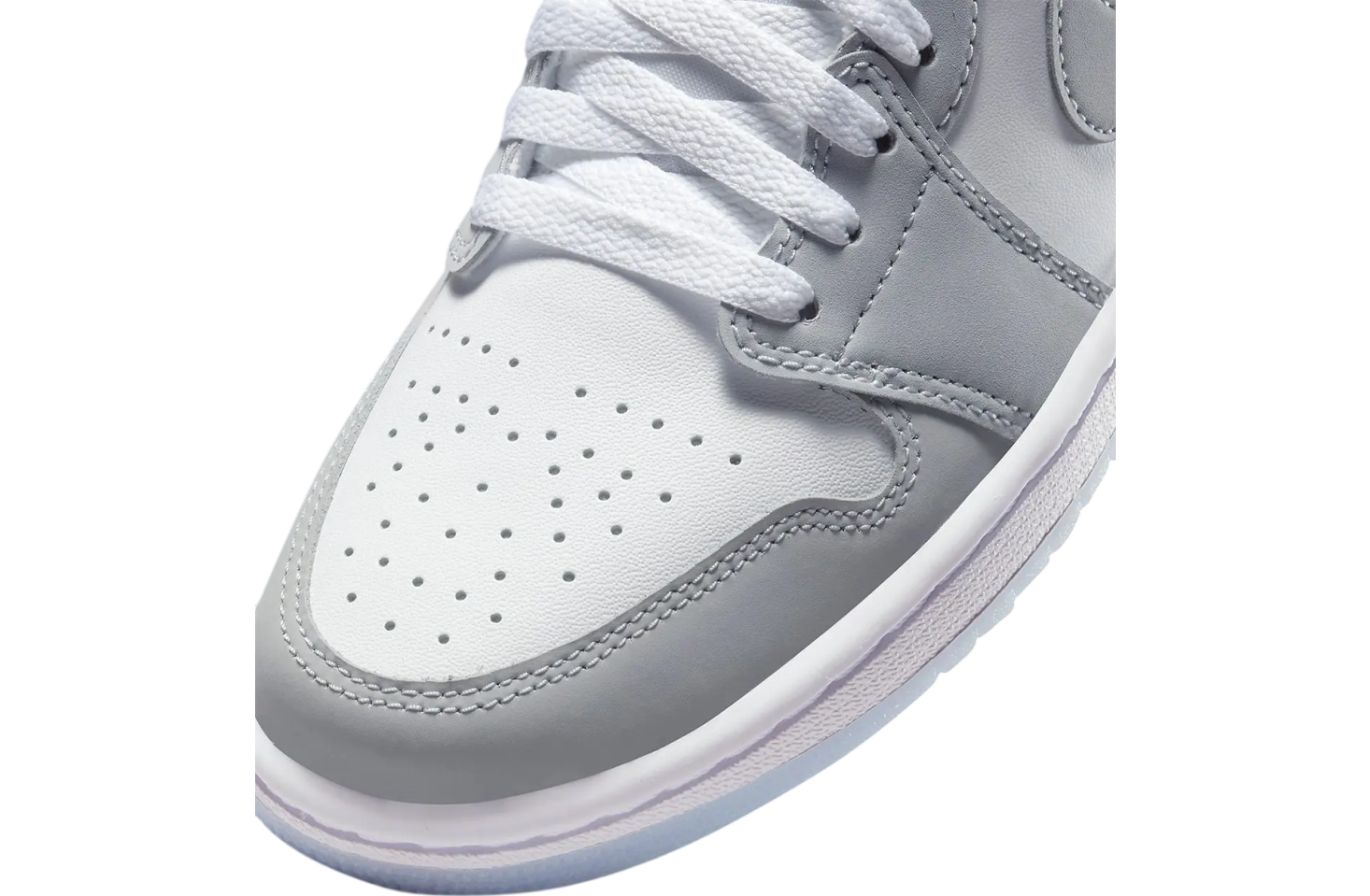 Air Jordan 1 Low WMNS White Wolf Grey Aluminum