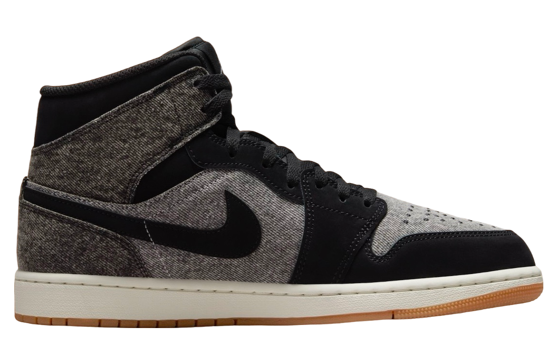 Air Jordan 1 Mid Black Denim