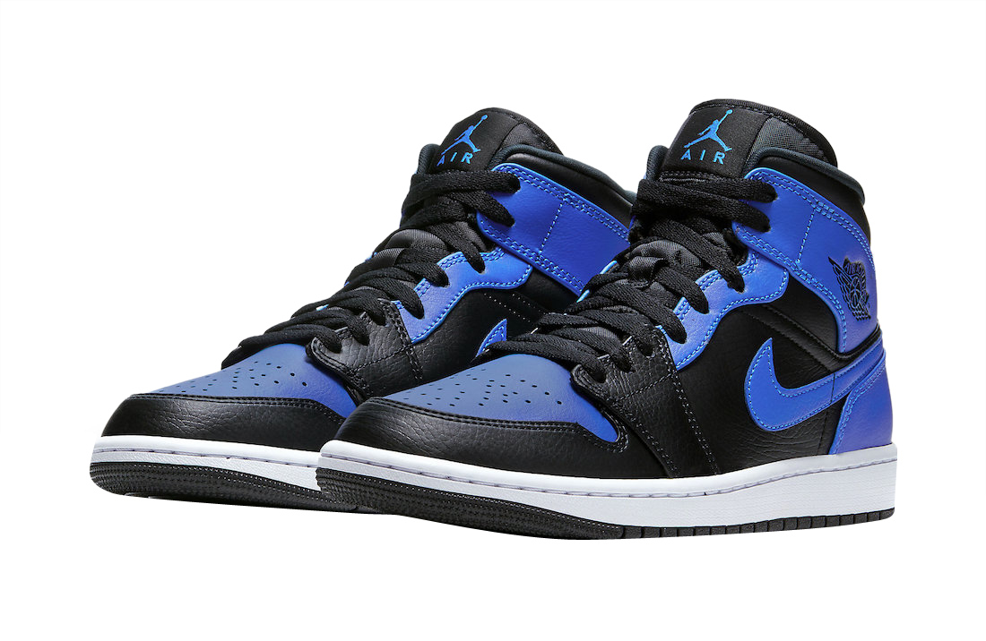 Air Jordan 1 Mid Black Hyper Royal