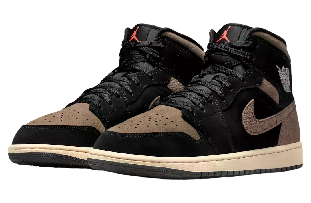 Air Jordan 1 Mid Black / Light Wild Mango