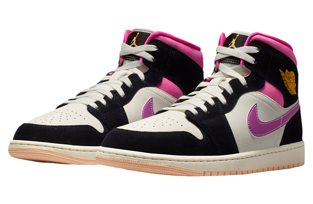 Air Jordan 1 Mid Black / Sail / Pinksicle