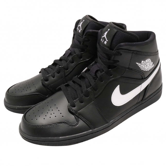 womens air jordan 1 mid black and white