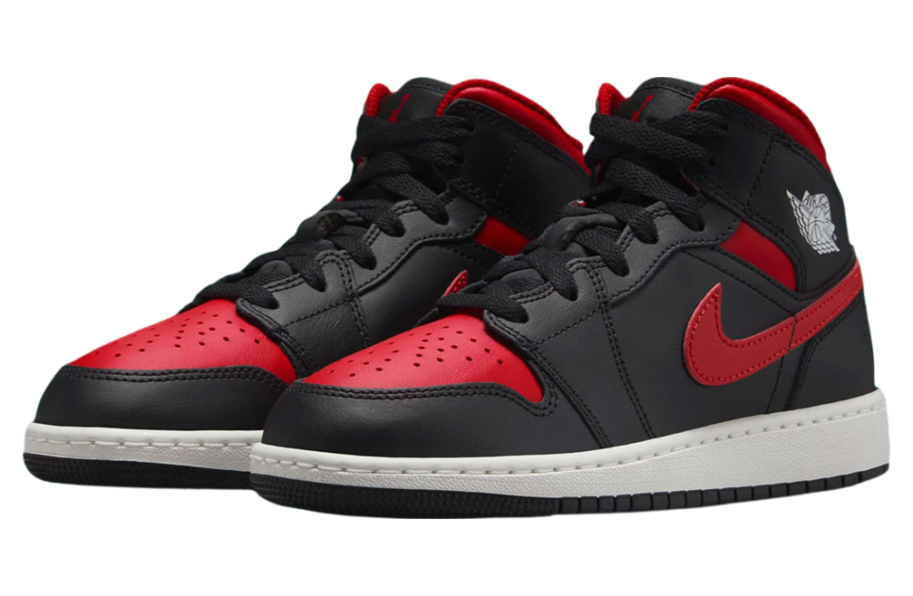 Air Jordan 1 Mid Bred Black / Red