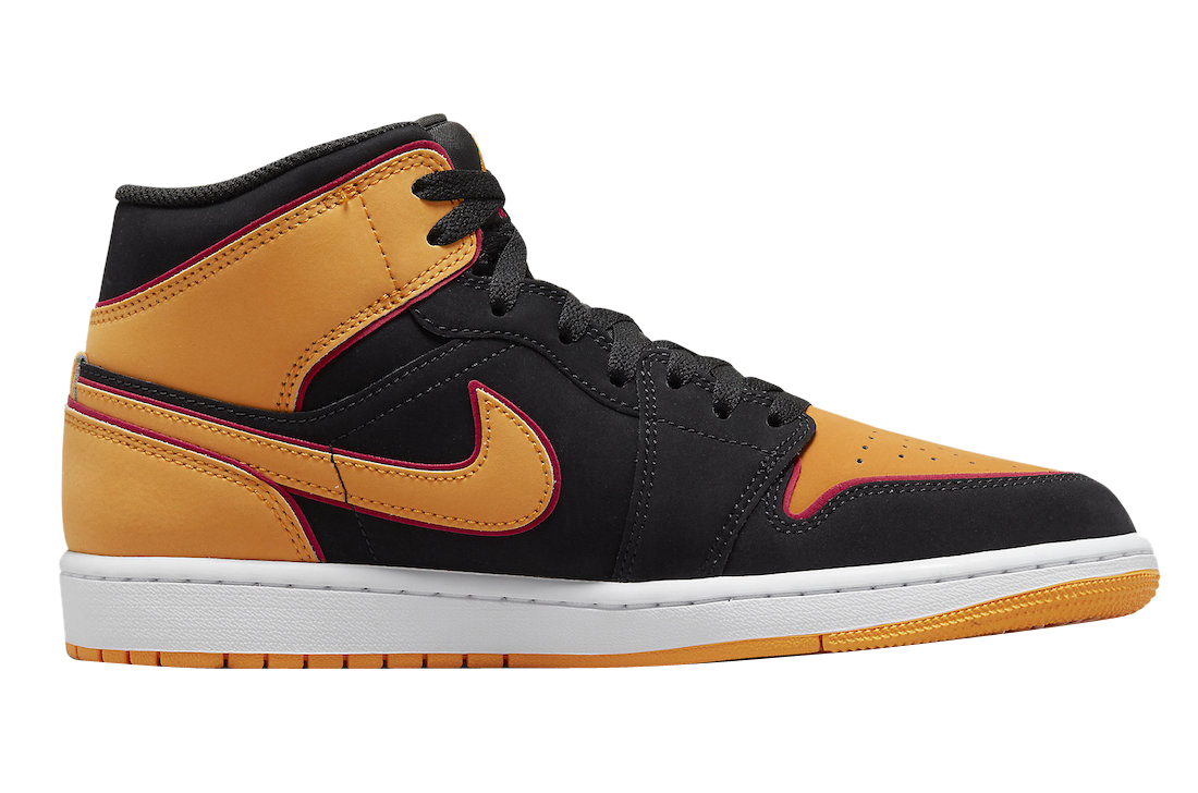 Air Jordan 1 Mid Fat Tongue Black Orange