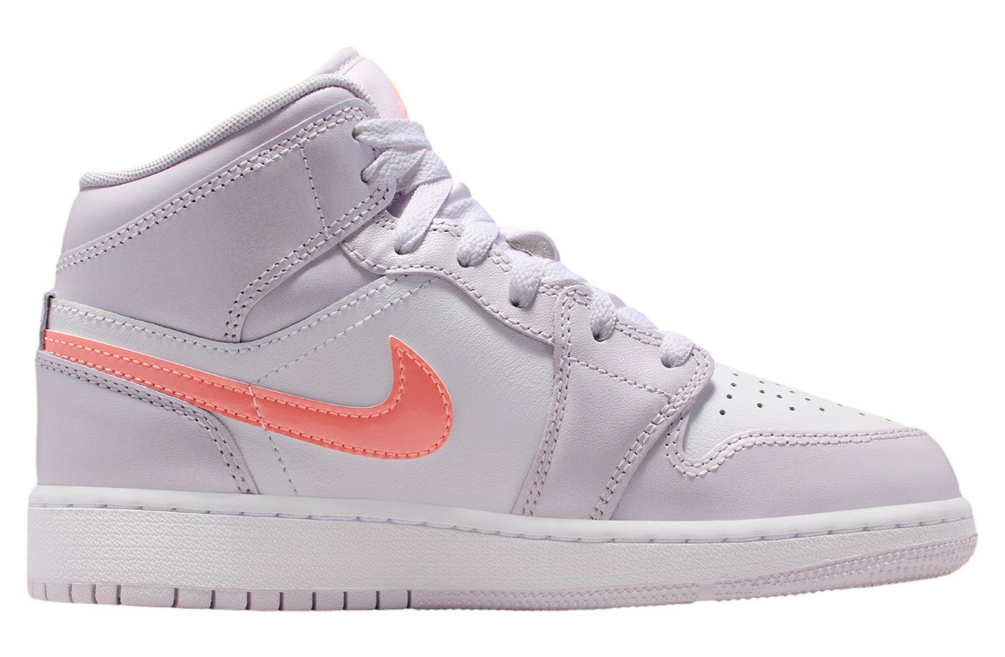 Air Jordan 1 Mid Gs Barely Grape / White