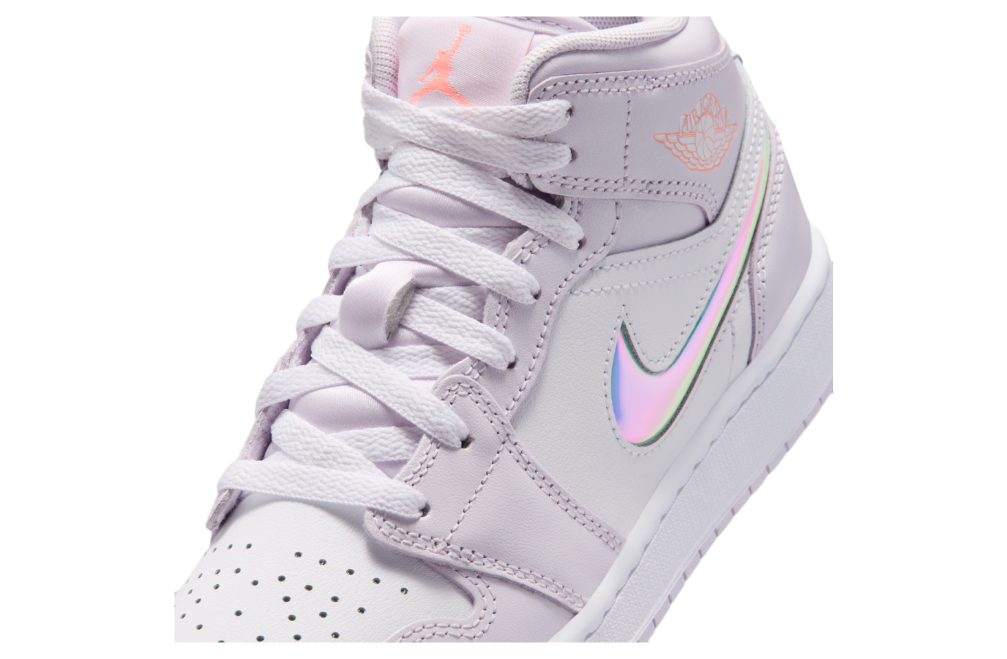 Air Jordan 1 Mid Gs Barely Grape / White