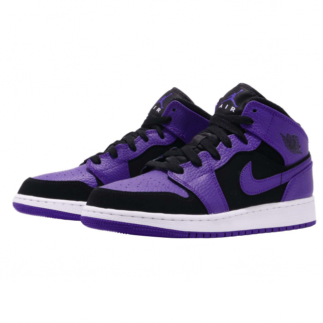 Air Jordan 1 Mid GS Black Dark Concord 554725051