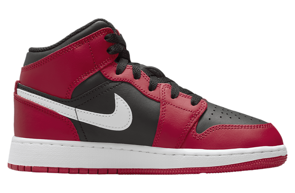 Air Jordan 1 Mid GS Black / Gym Red