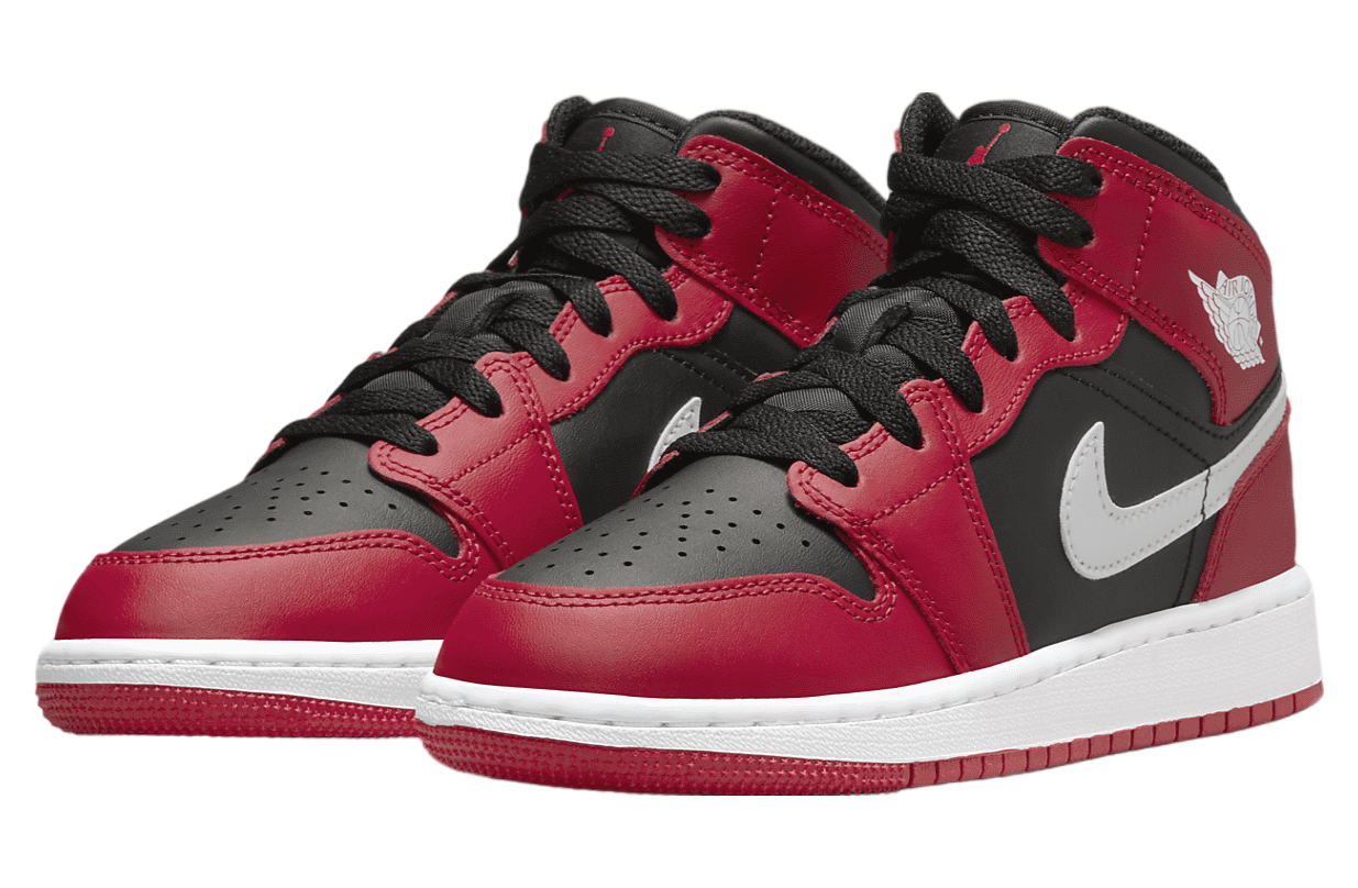 Air Jordan 1 Mid GS Black / Gym Red