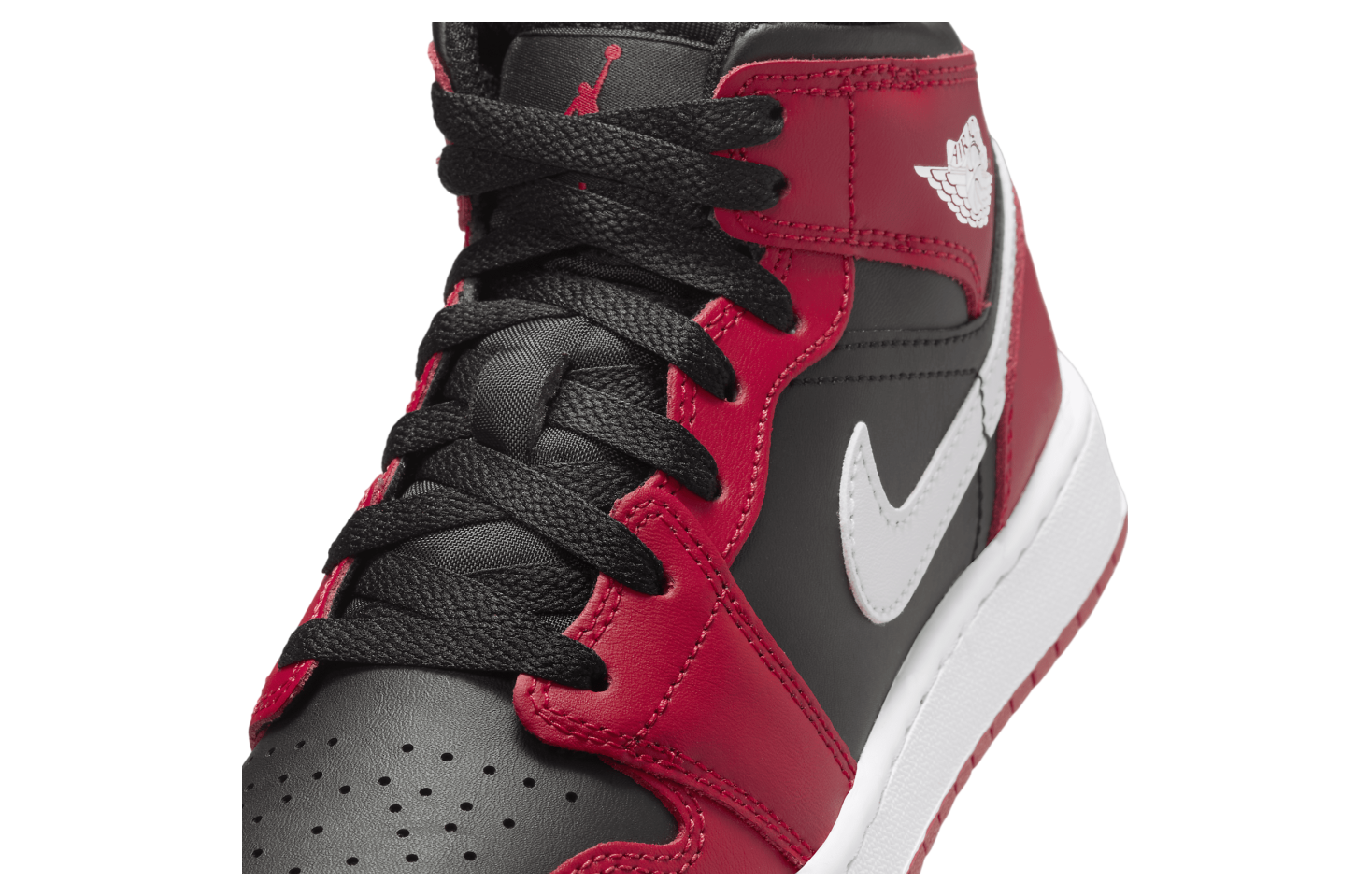 Air Jordan 1 Mid GS Black / Gym Red