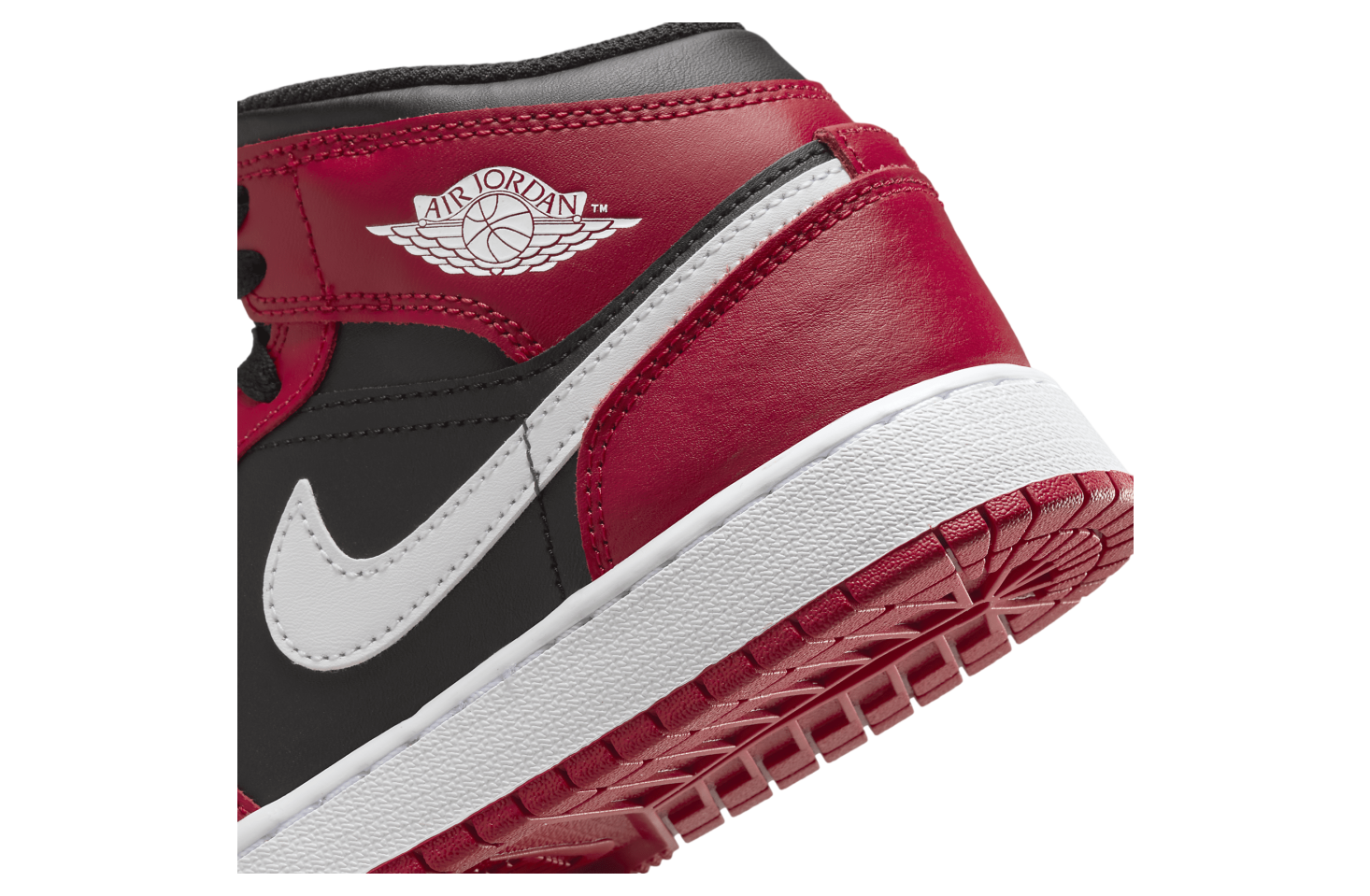 Air Jordan 1 Mid GS Black / Gym Red