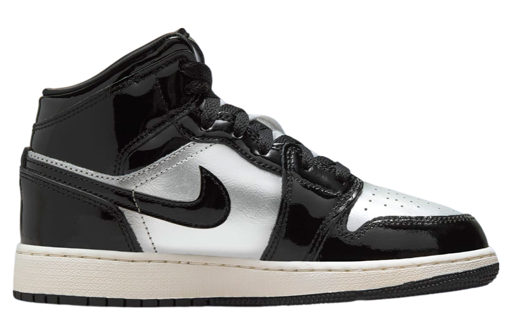 Air Jordan 1 Mid GS Black / Metallic Silver