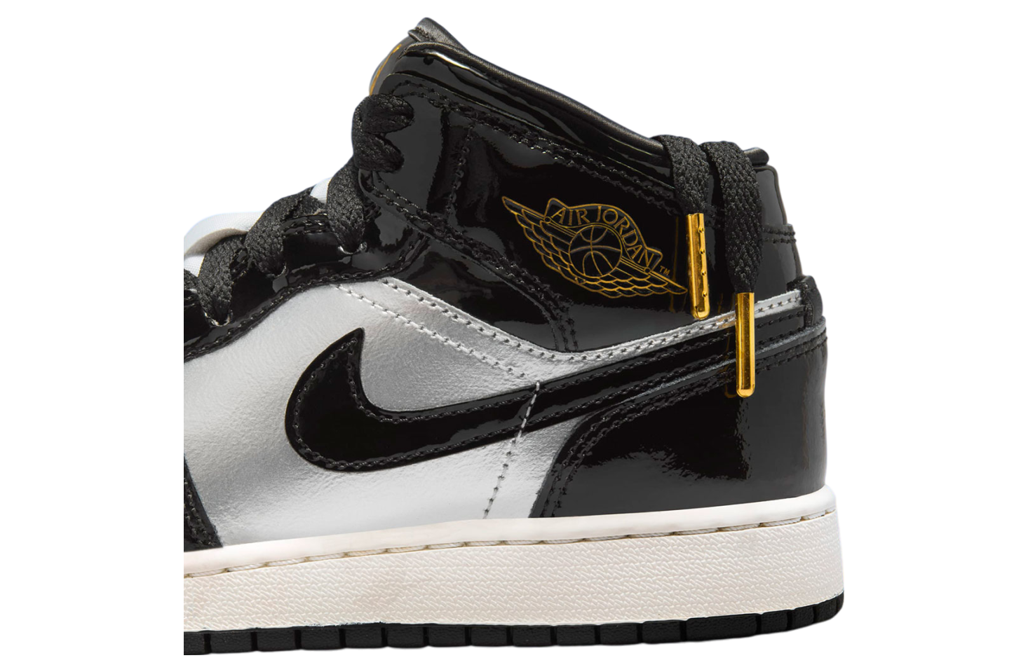 Air Jordan 1 Mid GS Black / Metallic Silver