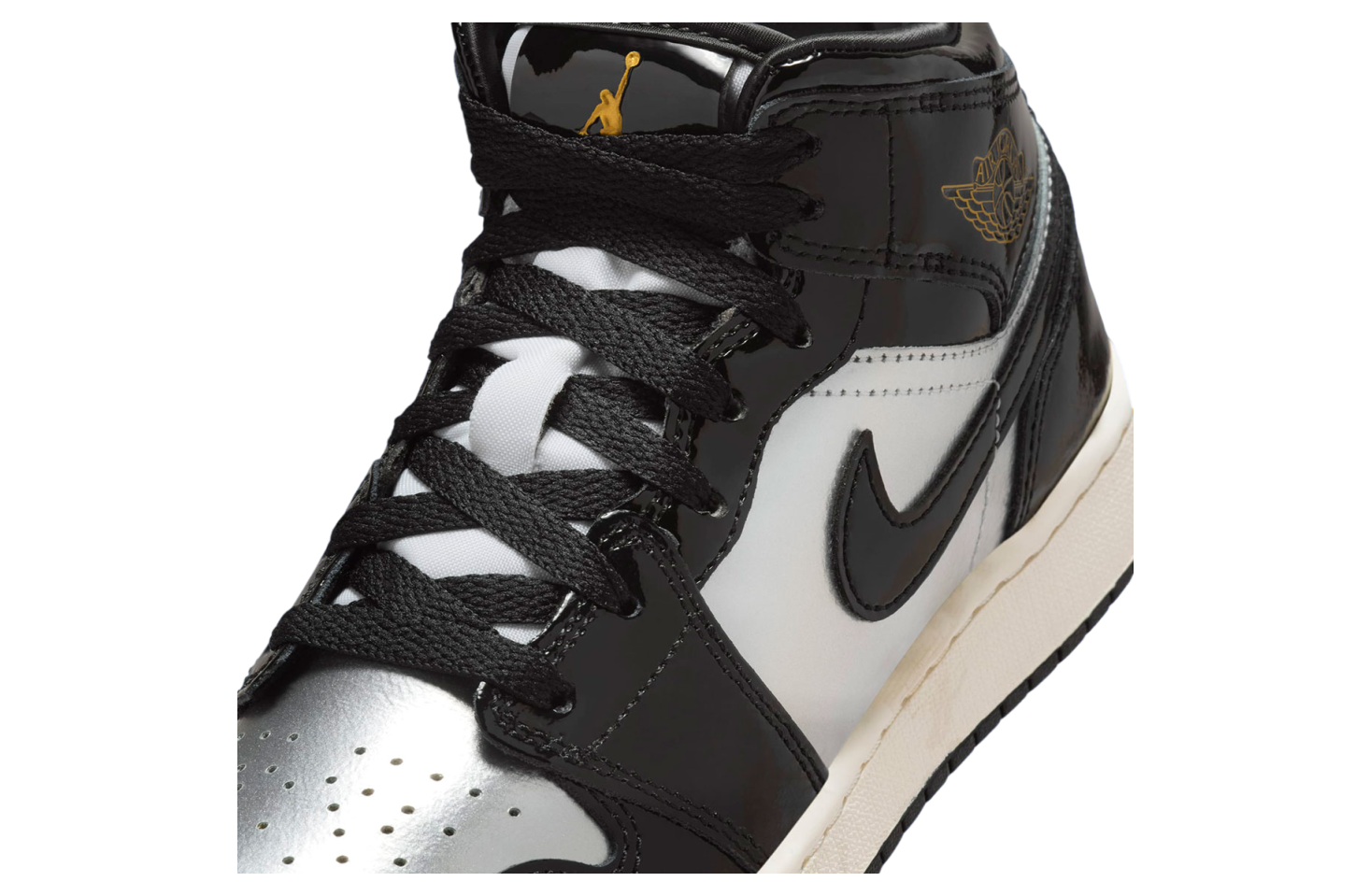 Air Jordan 1 Mid GS Black / Metallic Silver