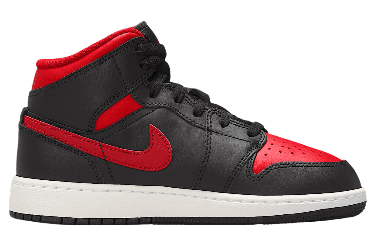 Air Jordan 1 Mid Gs Black / Summit White / Varsity Red