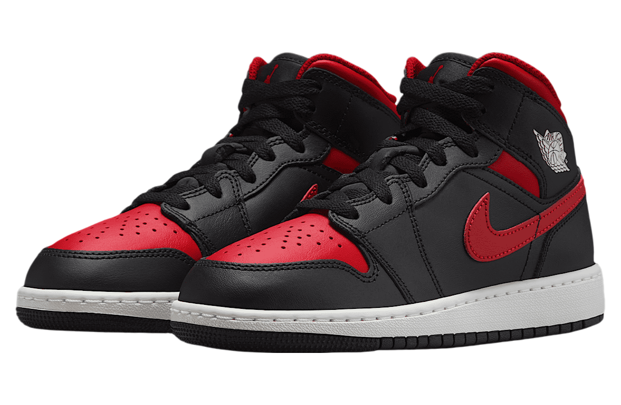 Air Jordan 1 Mid Gs Black / Summit White / Varsity Red