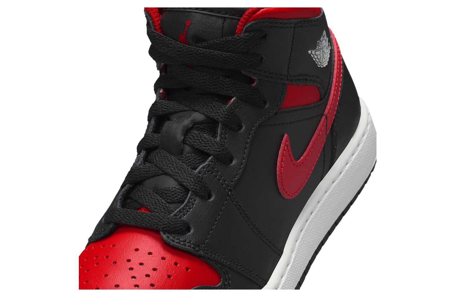 Air Jordan 1 Mid Gs Black / Summit White / Varsity Red