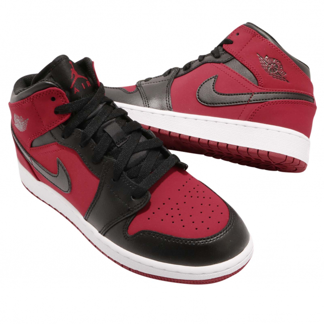 Air Jordan 1 Mid GS Gym Red Black