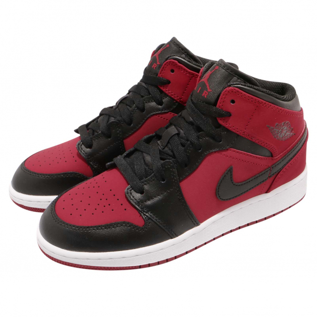 Air Jordan 1 Mid GS Gym Red Black 554725610