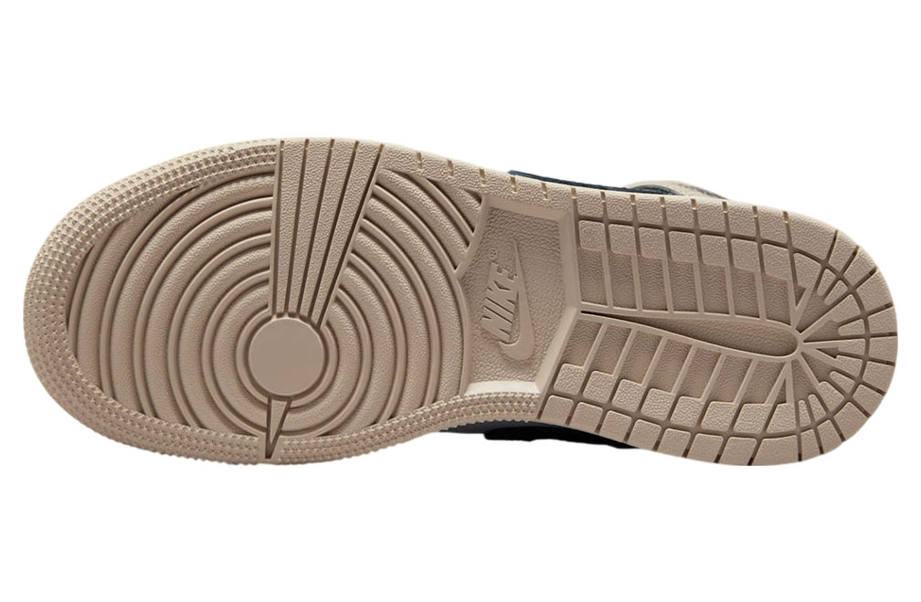 Air Jordan 1 Mid Gs Light Tan / Obsidian