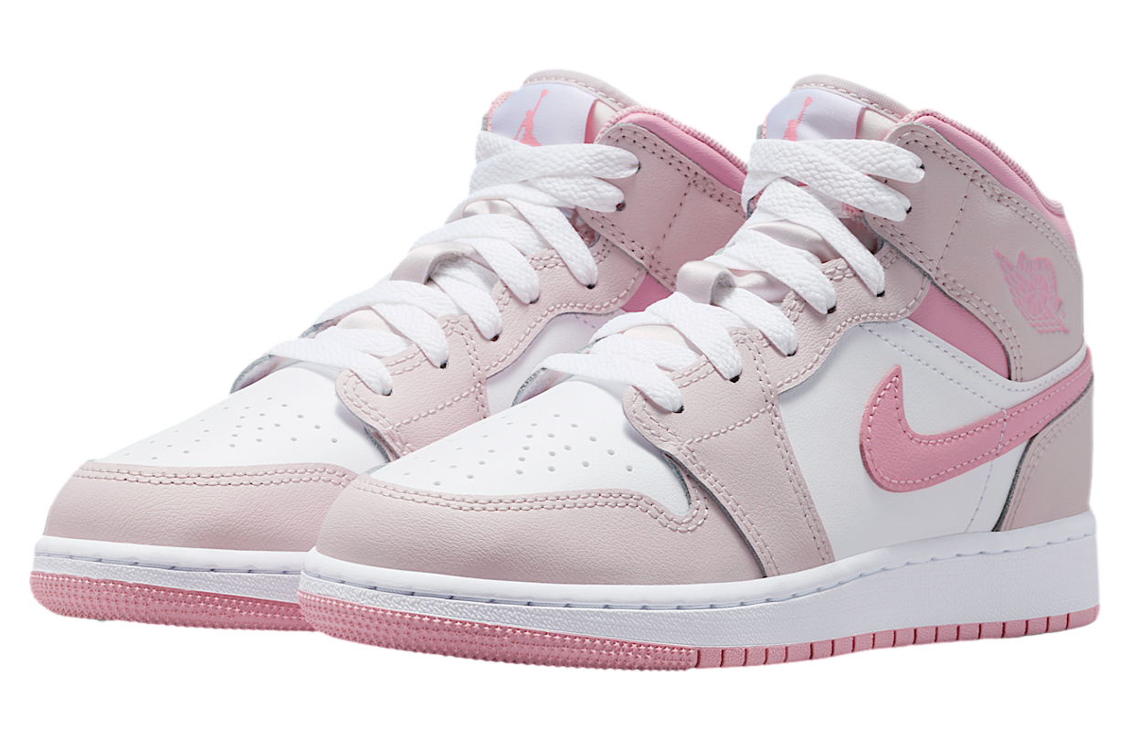 靴 Nike GS AirJordan 1 Mid Medium Soft Pink Air Jordan 1 Mid GS 