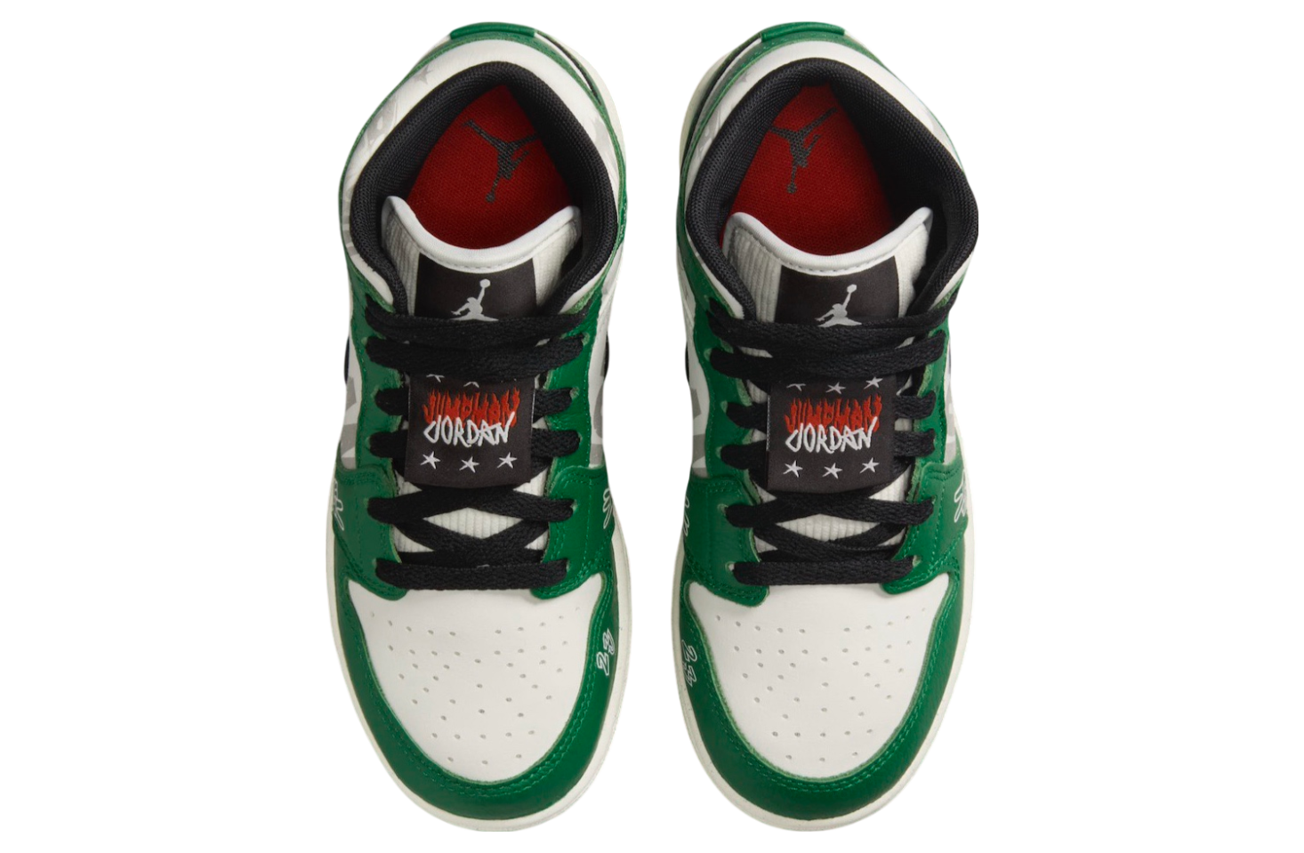 Air Jordan 1 Mid GS Pine Green / White