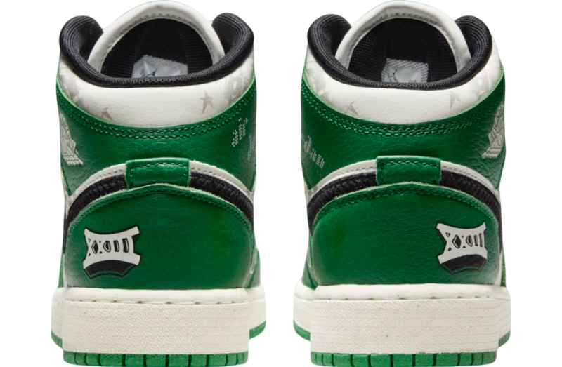 Air Jordan 1 Mid GS Pine Green / White