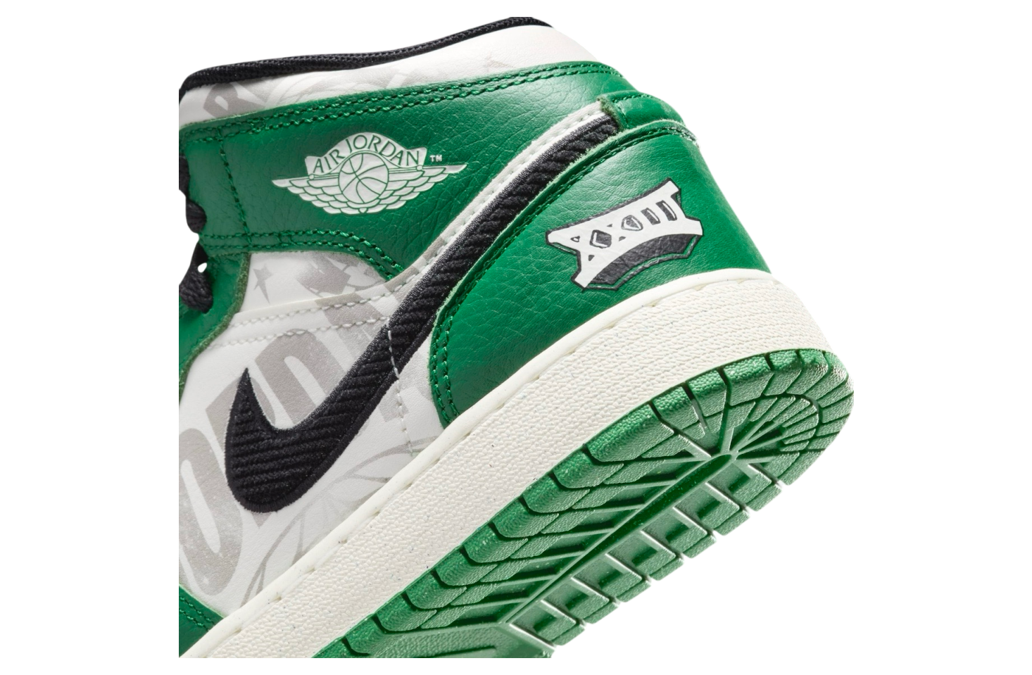 Air Jordan 1 Mid GS Pine Green / White