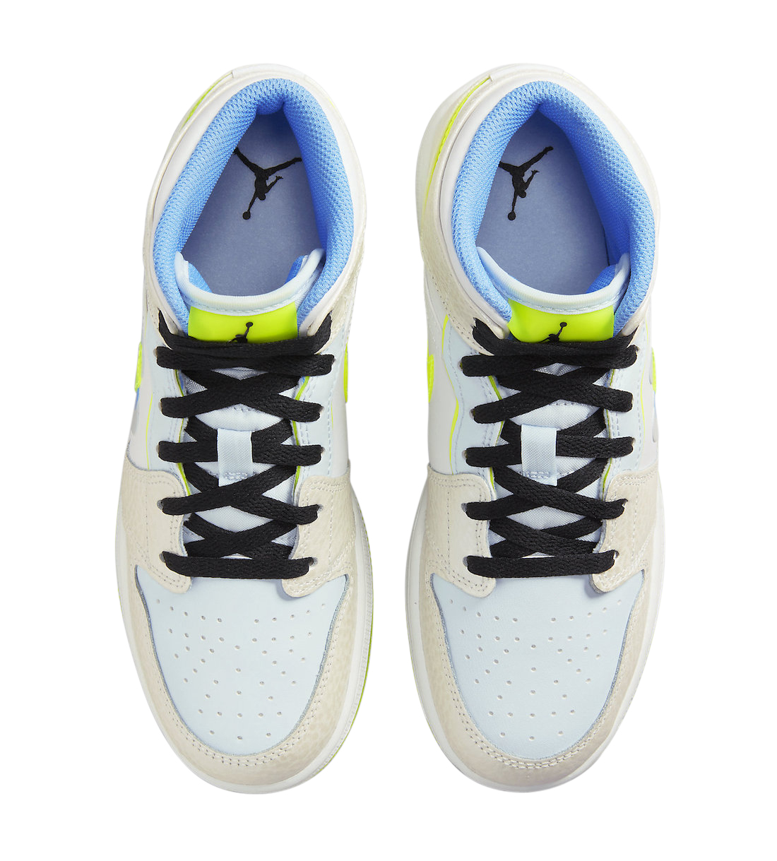 Air Jordan 1 Mid GS Volt Blue