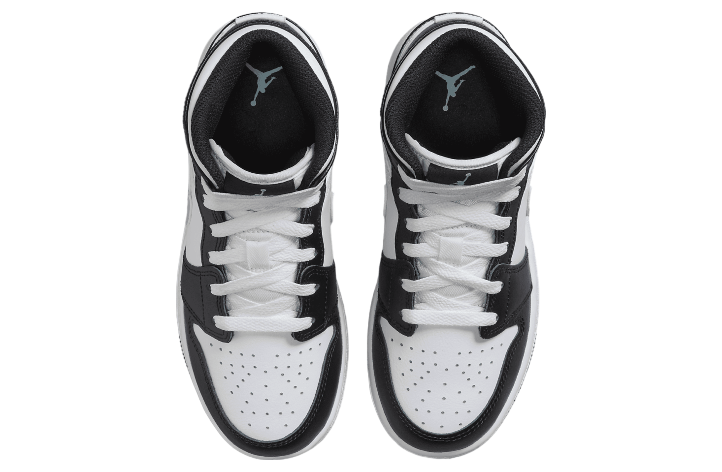 Air Jordan 1 Mid GS White / Black / Green Glow