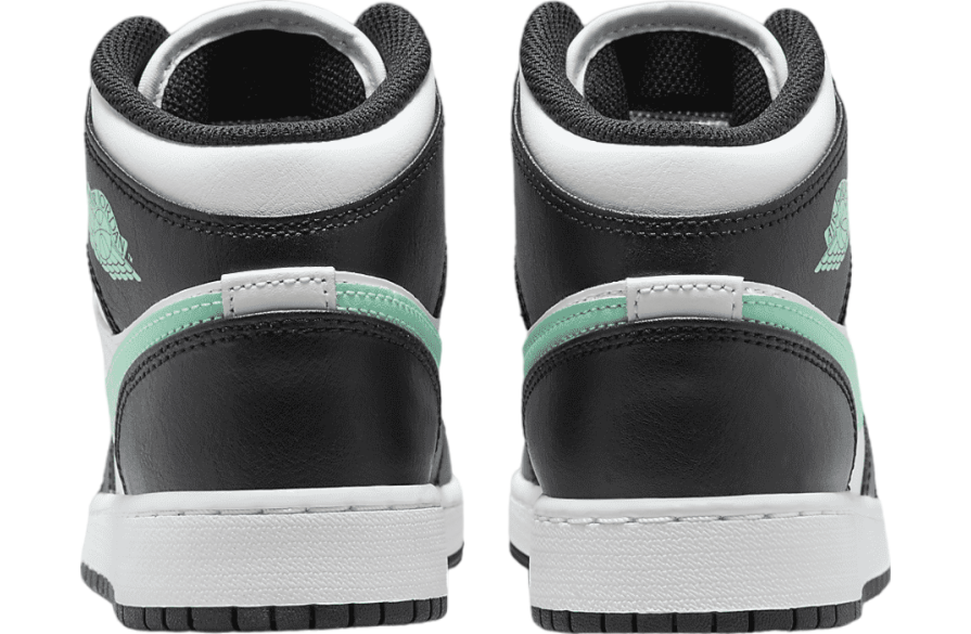 Air Jordan 1 Mid GS White / Black / Green Glow