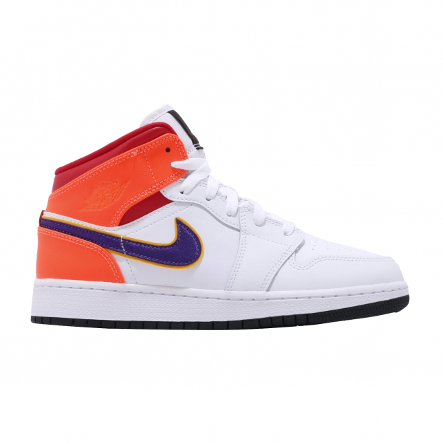 Air Jordan 1 Mid GS White Court Purple