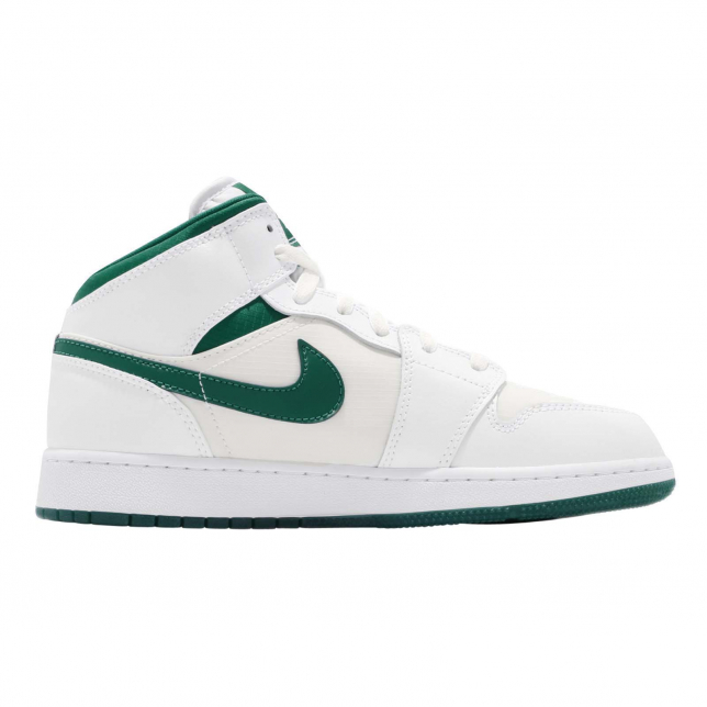 Air Jordan 1 Mid GS White Mystic Green