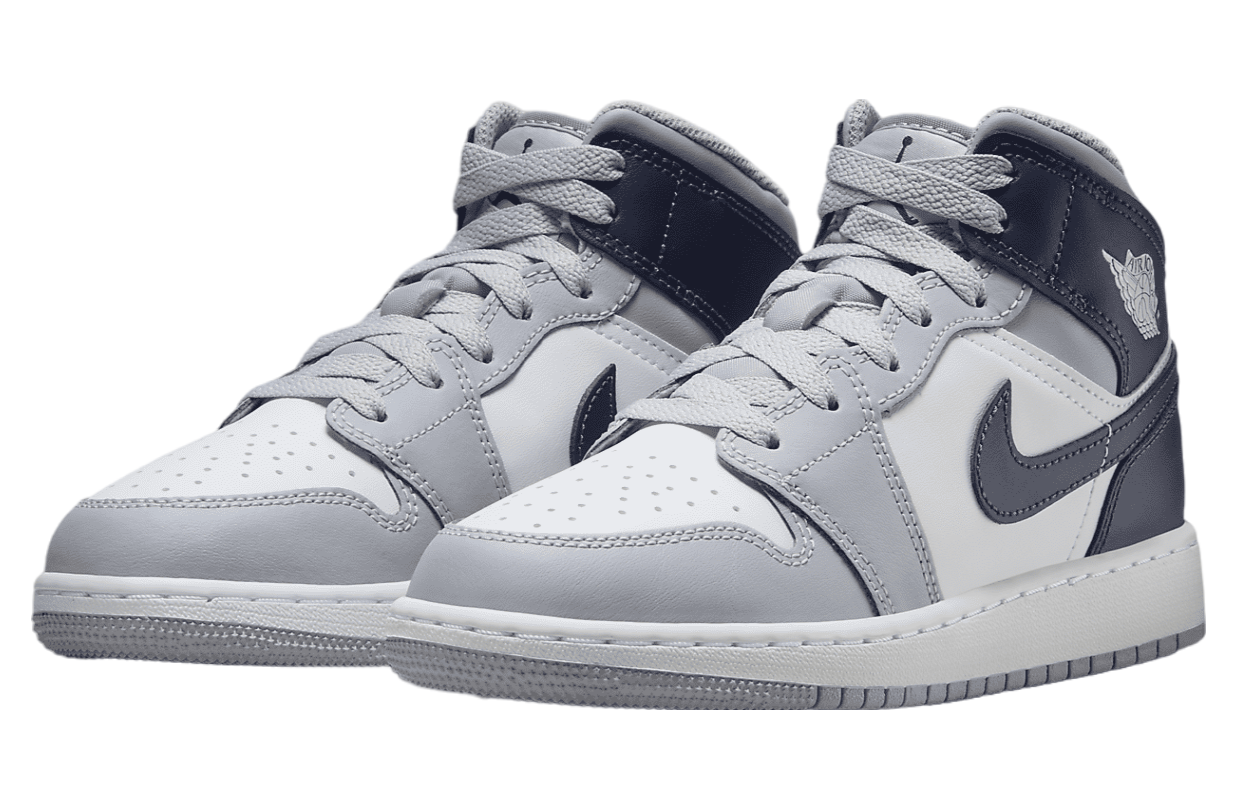 Air Jordan 1 Mid GS White / Wolf Grey / Midnight Navy