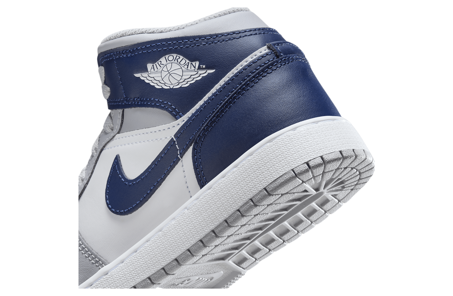 Air Jordan 1 Mid GS White / Wolf Grey / Midnight Navy