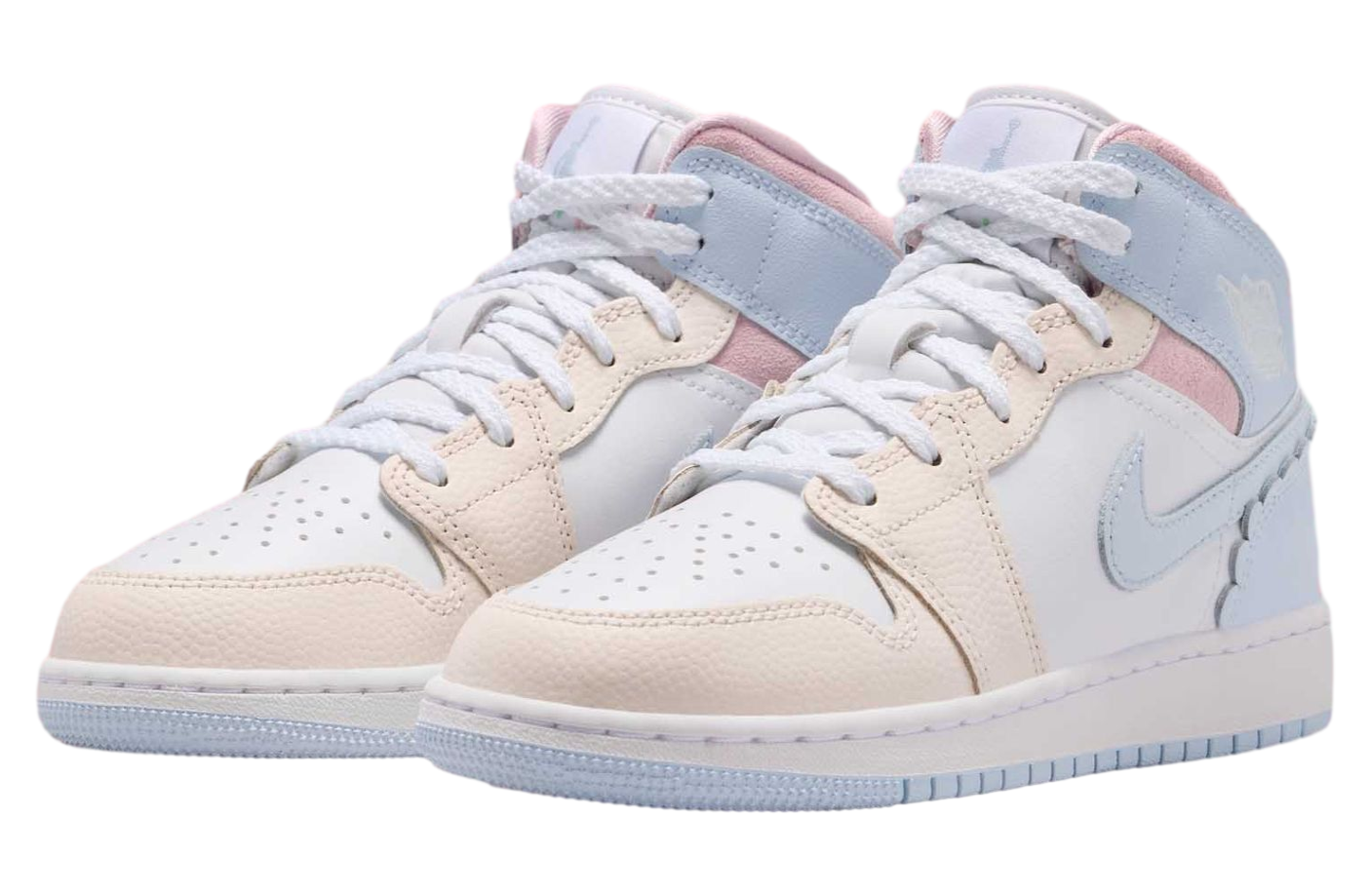 Air Jordan 1 Mid Half Blue / Pale Ivory