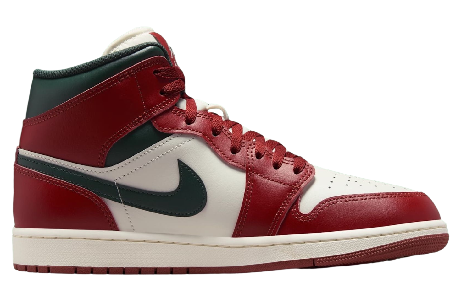 Air Jordan 1 Mid Red Stone / Midnight Green