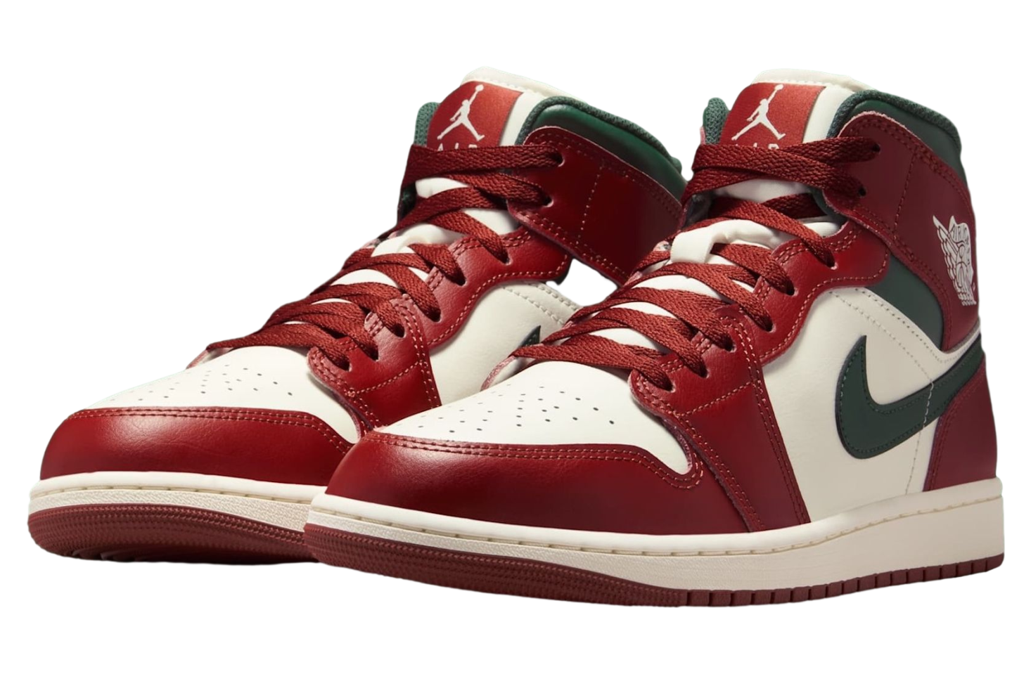 Air Jordan 1 Mid Red Stone / Midnight Green