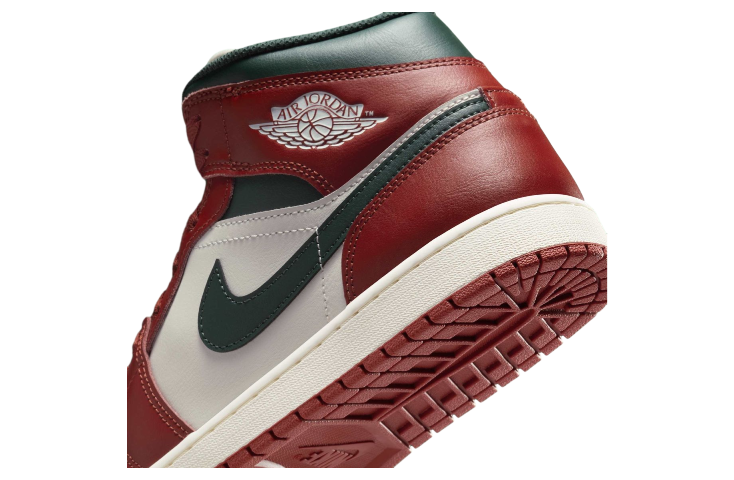 Air Jordan 1 Mid Red Stone / Midnight Green