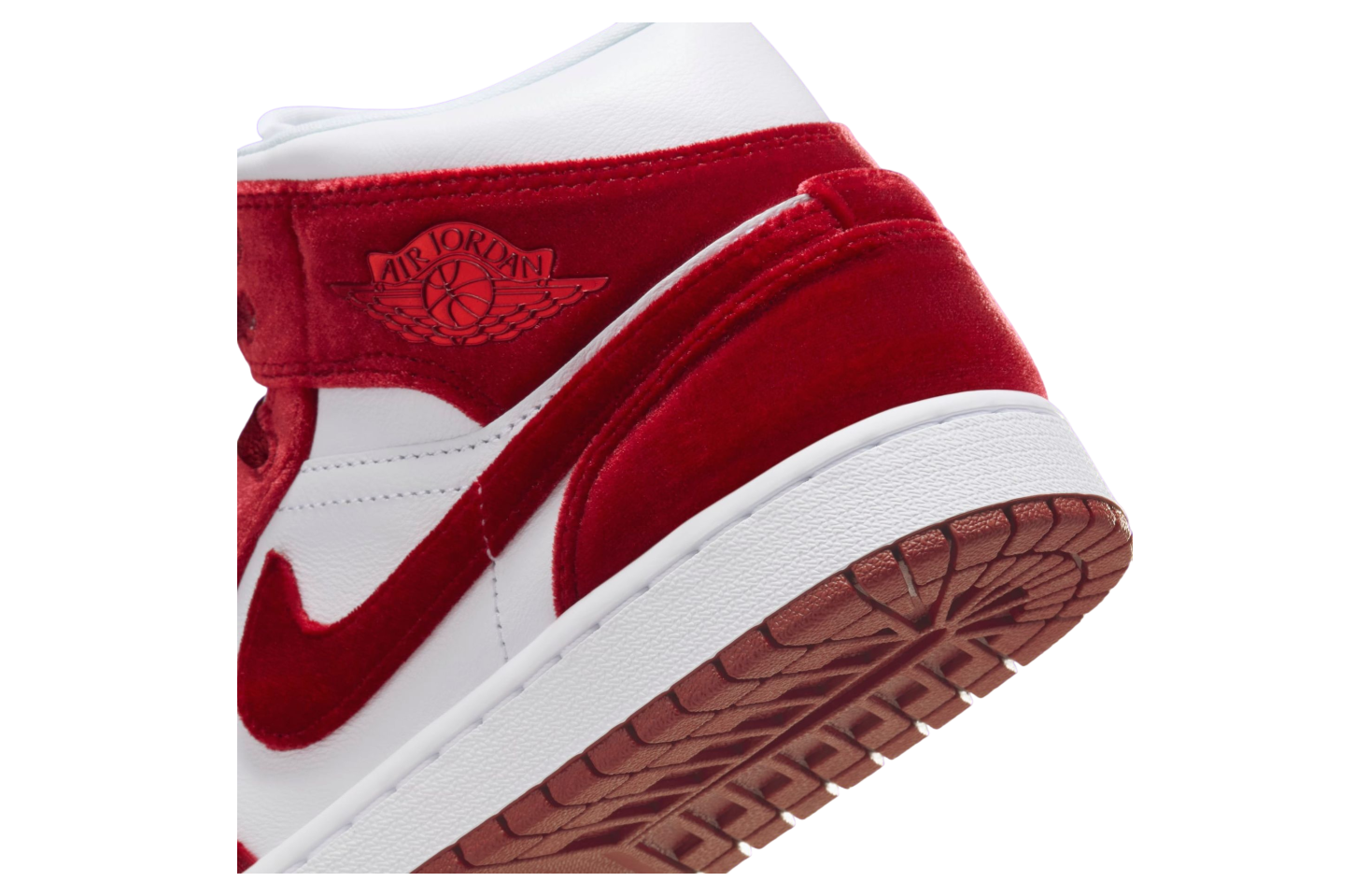 Air Jordan 1 Mid Red Velvet White / Team Red