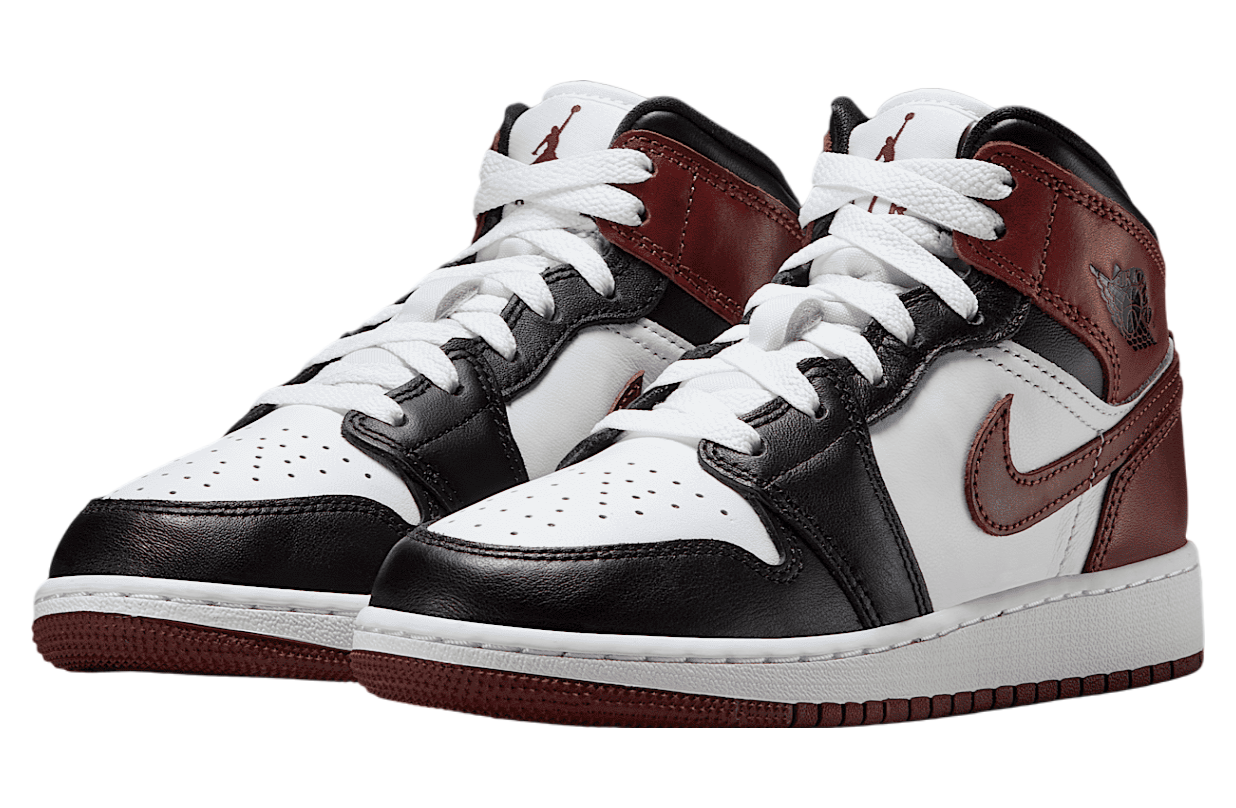 Nike GS Air Jordan 1 Mid White/Black 25㎝ Amazon.com | Nike Jordan Youth Air 1 Mid GS 554725 073 White