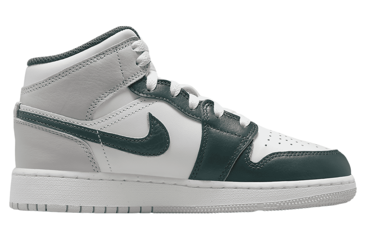 Air Jordan 1 Mid SE GS White / Grey / Oxidized Green